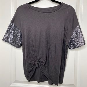 Sparkle sleeve American eagle shirt